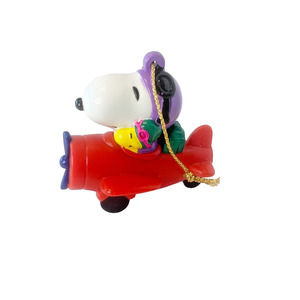 Peanuts Snoopy Flying Ace With Woodstock Ornament PVC United Features Syndicate